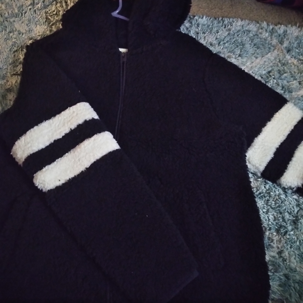 SO Sherpa Zip up Hoodie. S:1x